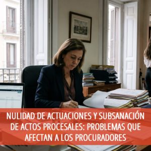 Nulidad de actuaciones y subsanación de actos procesales: problemas que afectan a los procuradores